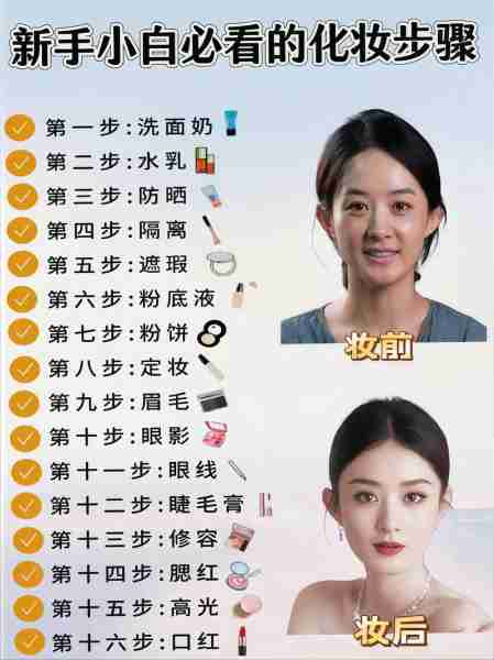 新手化妆步骤教程-新手入门化妆步骤